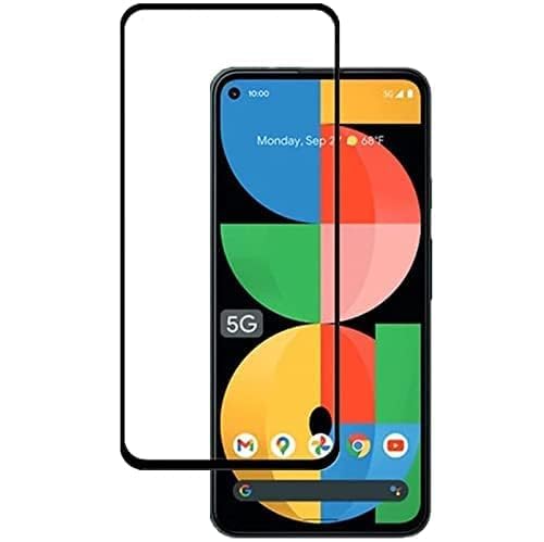 Image of DD SON Tempered Glass Screen Protector Compatible for Google Pixel 5A 5G (11D) with Edge to Edge Coverage and Easy Installation kit,Black