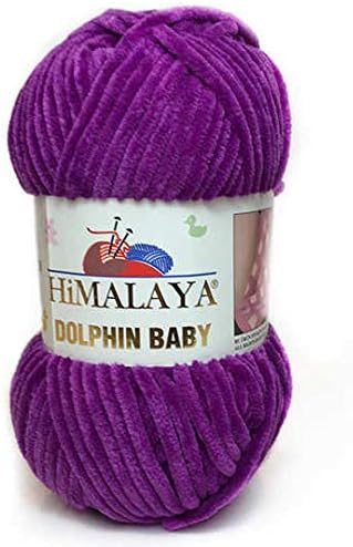 Himalaya Dolphin Baby Wool Blanket Yarn - 5x100g, 500g (17.63oz), Super Bulky, 655 Yds (600m), Velvet, Baby, Crochet Yarn