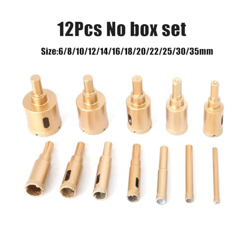 Set de brocas de sierra de perforación diamantadas 12 piezas miniatura 2