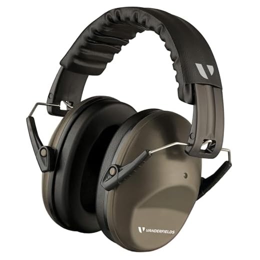 Vanderfields Cascos Insonorizados para Adultos SNR 26dB - Casco Antiruido Plegables y Ajustable Protección Auditiva para el Trabajo, Bricolaje, Campos de Tiro, Jardinería, Estudiar