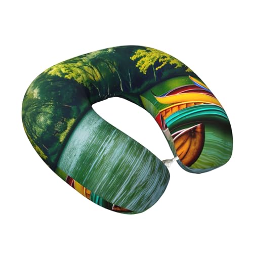 Almohada de cuello de espuma viscoelástica portátil miniatura 2