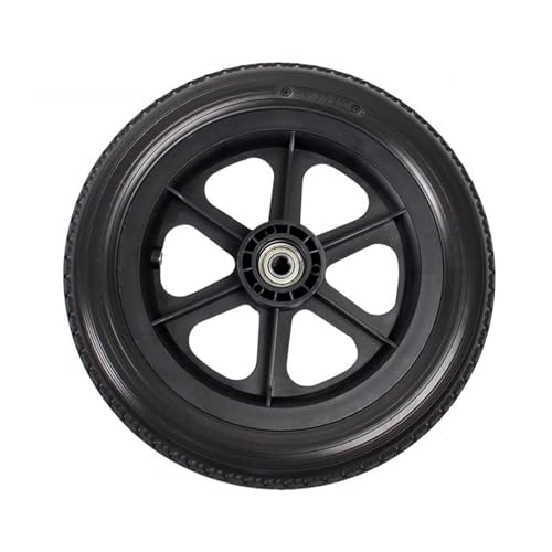 LHX 1 Wheelchair Rear Wheel Accessory Rear Tire 12-inch Solid Tire Lightweight Wheel Manual Wheelchair Wheel(Black)