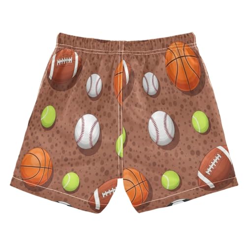 Swimming Shorts for Boys, Baby Swim Shorts 2t, Cartoon Sports Balls2