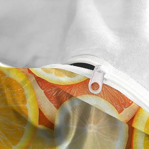 Housse de couette Plants and Flowers orange lit double 200x200 microfibre - 5