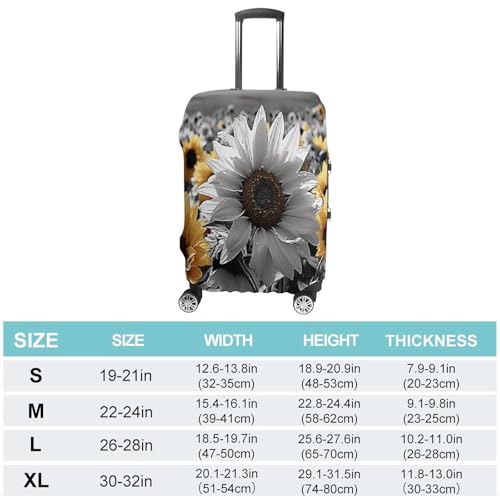 Housse de valise protégeant des rayures en polyester lavable blanc motif L - 2