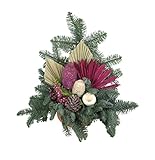 Grabgesteck Grabschmuck Grabschale Tischgesteck Tischdeko Grab Urnengrab Friedhof Totensonntag Allerheiligen Tannengrün frische Tanne 397 (lila)