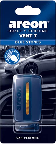Image of Areon Blue Stones Scent Vent 7 Car Perfume | Fruity & Sweet Perfume Fragrances | Light, Fresh Scent and Deodorizing Properties (Pack of 2)