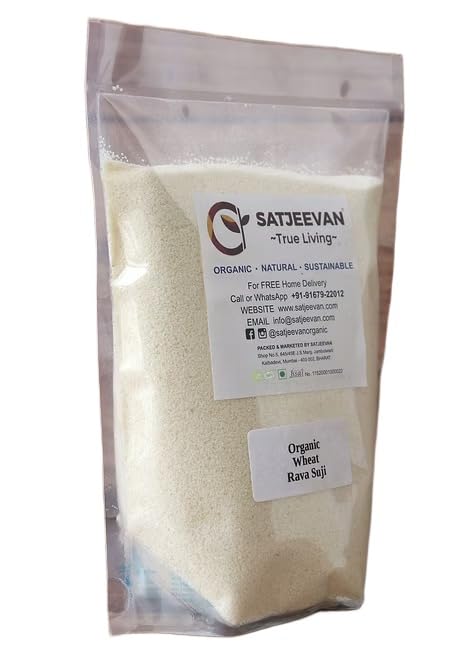 SATJEEVAN ORGANIC -Wheat Rava Suji 500gm 1