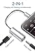 VANMASS 3.5 mm Headphone Jack Adapter, 2in1 Headphone Adapter with Charging Port Aux Splitter Charge, 48 kHz Audio Earphone Adapter, Support Remote Control, Compatible with Phone X/8/8P/7/7P (Silver)