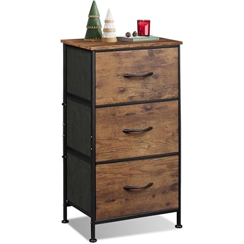 WLIVE 3-Drawer Fabric Dresser Cover