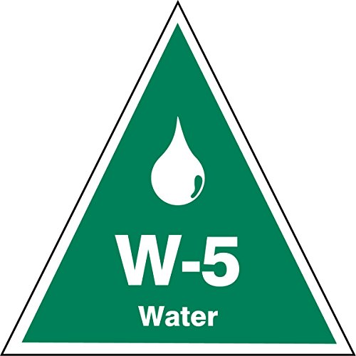 Marquage autocollant W-5 Water étiquette vinyle tuyau eau 5x