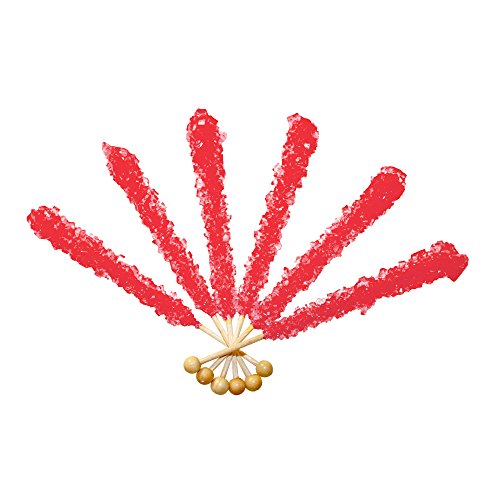 Extra Large Rock Candy Sticks: 48 Red - White - Blue Rock Candy Sticks - Usa - Individually Wrapped For Party Favors, Candy Buffet, Showers, Receptions, Old Fashioned Espeez Bulk Candy On A Stick #TOP3