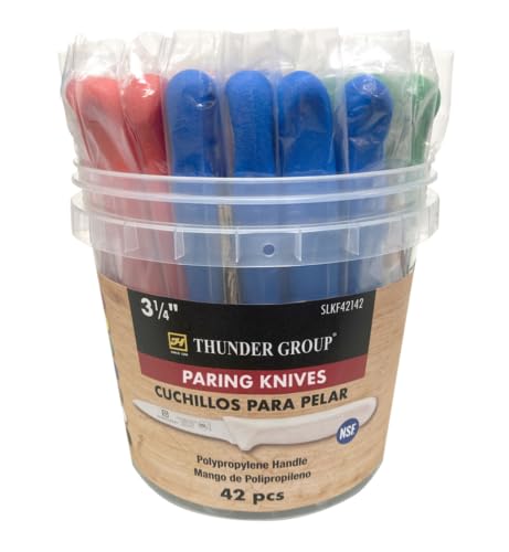 SLKF42142 Paring Knife, 3-1/4" Blade, Assorted Color Handle, NSF (42 Piece per Pack)