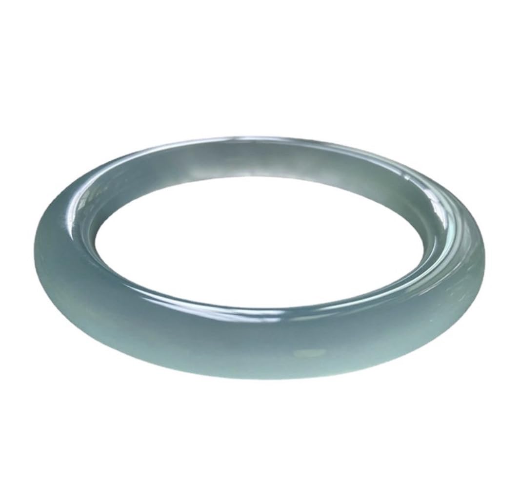 Jade Retro Thick Round Ice Seed Moisturizing Light Blue Foam Jade Bracelet