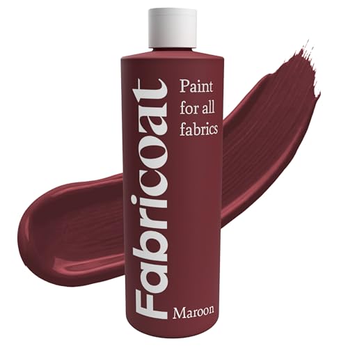 Image of Fabricoat Fabric Paint & Upholstery Dye, Maroon, Flexible Finish