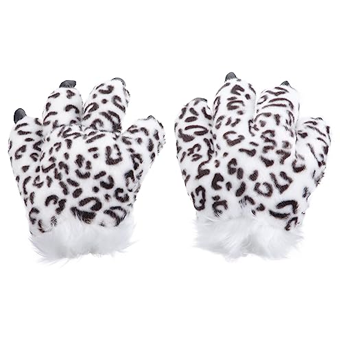 VALICLUD Guanti Finti Leopardati 1 Paio Morbidi E Caldi Per Feste Cosplay