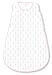 SwaddleDesigns Cotton Knit Sleeping Sack with 2-Way Zipper, Pink Tiny Bunnie 0-6MO