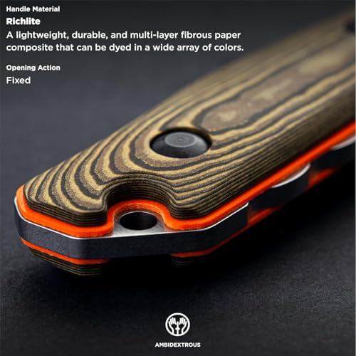 Image of optimistic Hidden Temu made Canyon Knife With Orange Kydex Sheath for Kitchen Utility, Fruits, Vegetables, Meat | Portable Travel Essential for Home, Outdoor, Hiking, Car Use