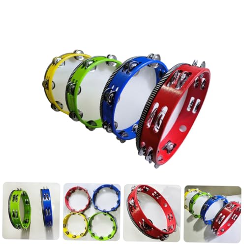 SAFIGLE 4 Peças Pandeiros Para Adultos Instrumentos Musicais Para Adultos Tambores Manuais Para Adul