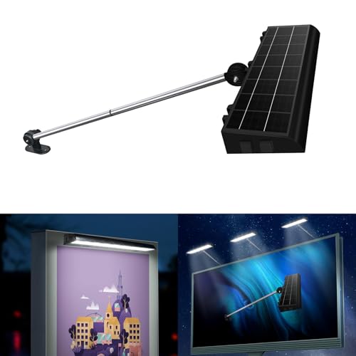 Image of Solar Sign Lights Outdoor, 232 led Solar Sign Light, 8000 mAh Billboard Lighting for Bussiness, Real Estate, Shop, Bus Stop, HOA, Highway Signs
