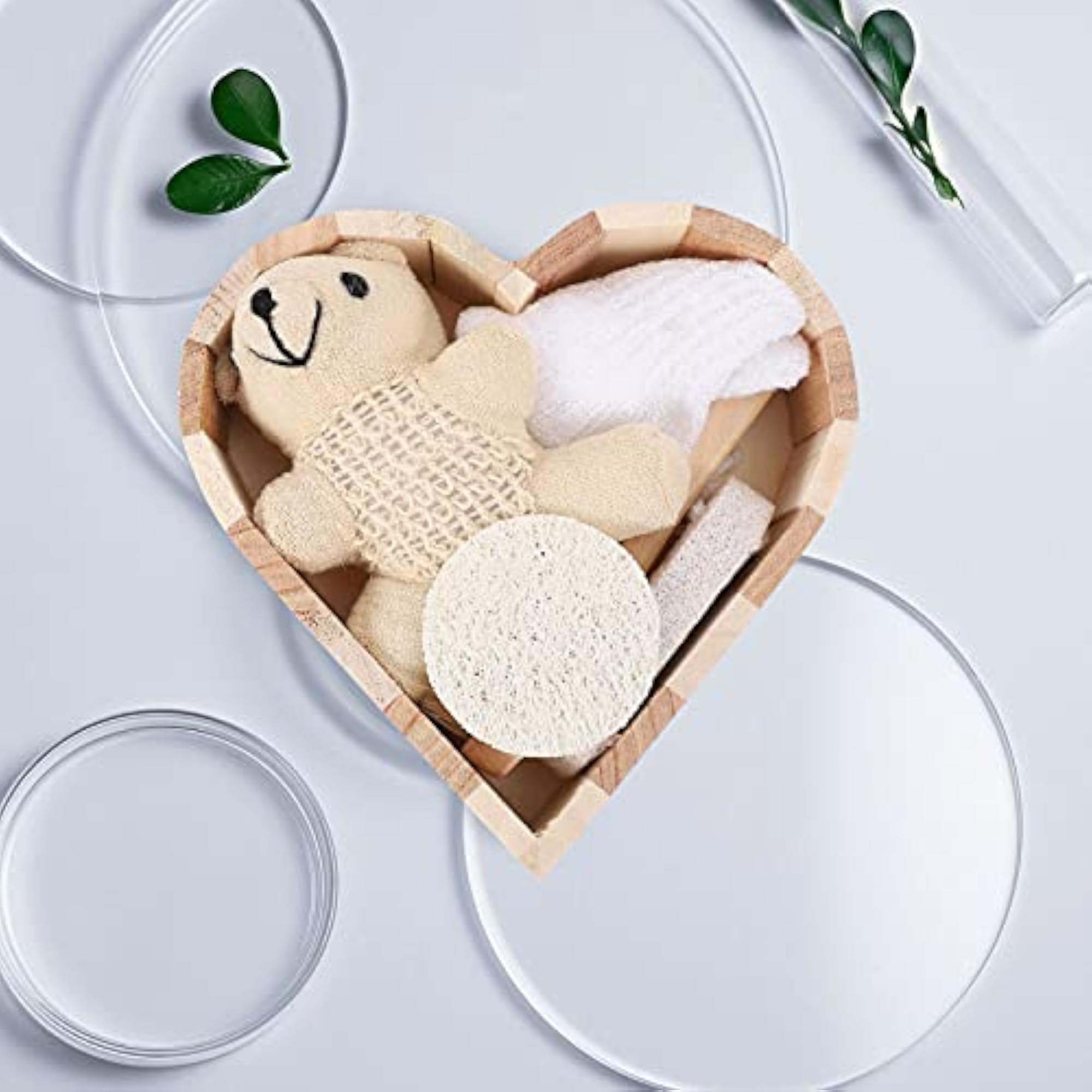Heart-Shaped Gift Box Bathing Set for Home Use