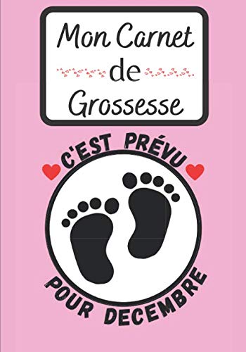 Mon Carnet de Grossesse : C'est prévu pour Décembre.: Journal de grossesse à compléter, livre de grossesse et album de grossesse - Cadeau Femme Grossesse - 18 x 25cm 104 pages.