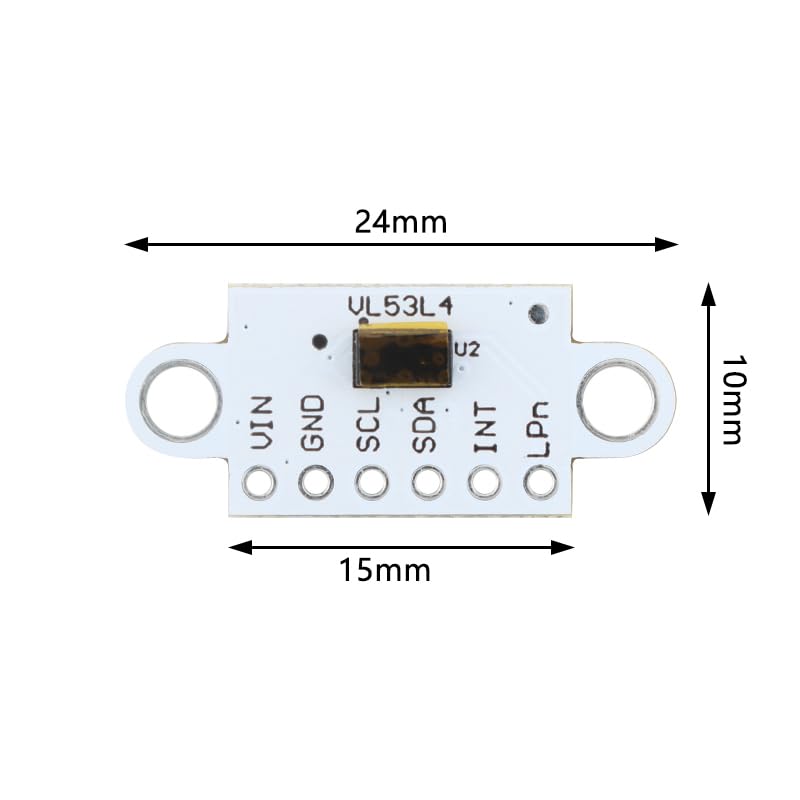 VL53L4CD ToF Range Sensor Module DC 3.3V-5V High-Precision Time-of-Flight Distance Measurement Sensor Board Laser Rangefinder Module with Cover Plate