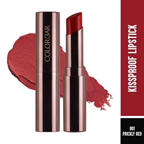 Image of Colorbar Kissproof Lipstick, Matte Finish - Prickly Red, Red, 3 g
