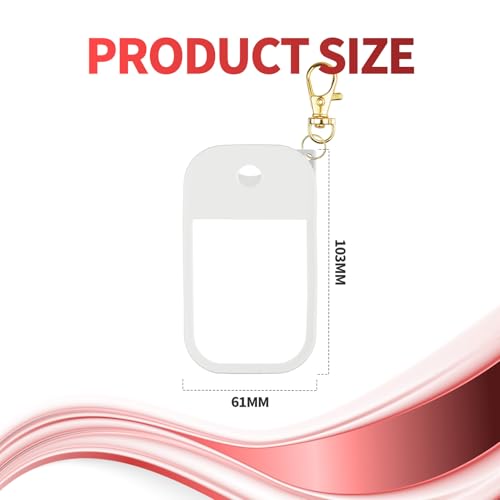 YMPEKA 2Pcs Silicone Case Compatible with Touchland Hand Sanitizer Spray, Protective Case with Keychain，Power Mist and Glow Mist 1 fl oz, Hand Sanitizer Spray Accessory (White+Pink)2
