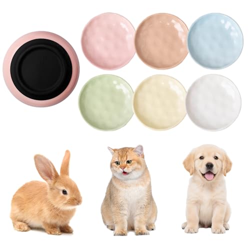 6 Stück Katzennapf Keramik Mit Rutschfestem Silikonboden, Futternapf Katze Fressnapf Katze Keramik, Katzen Napfset, Katzennäpfe, Katzen Fressnapf...