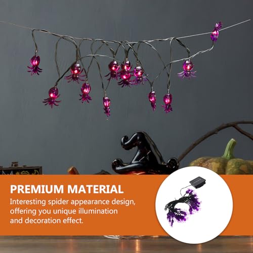 Luces solares LED araña 6.5m 30 luces moradas miniatura 5