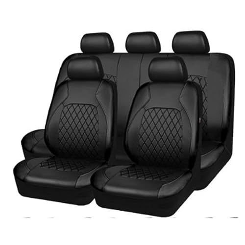 EXOTUF Coprisedili per Auto per Mini Hatch/Cabrio R50 R56 F55 F56 R52 R53 R57 F57 JCW/One/One D/Cooper, Cuscino del Sedile Traspirante Antiscivolo Impermeabile in Piena Pelle,Black