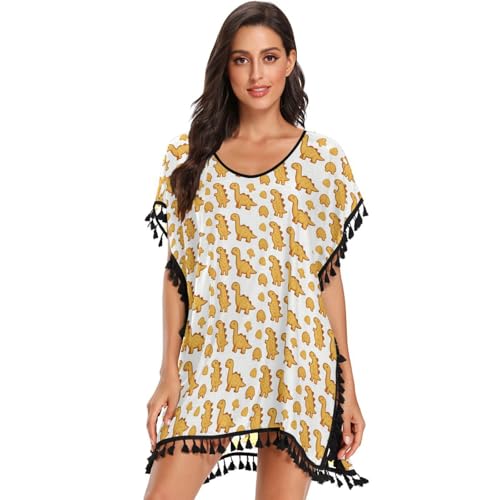 Cache-maillot de bain à texture lisse ample jaune pour cacher les imperfections