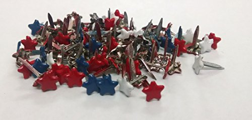 Creative Expressions Red White & Blue Stars Mini Brads - 100ct - Scrapbooking