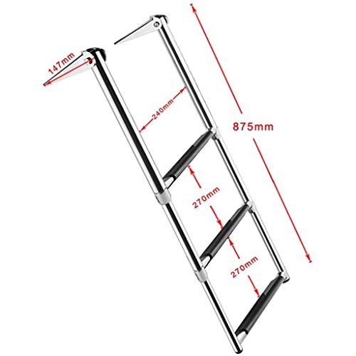 Escalera telescópica de acero inoxidable 87.5 cm miniatura 2