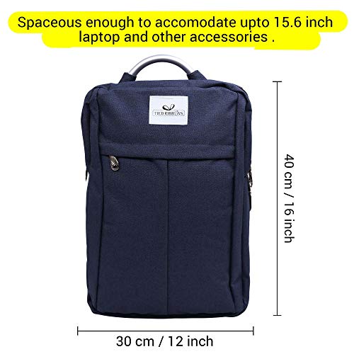 Image of TIED RIBBONS 20 LTR Slim Laptop Bag Backpack with 3 Compartment and USB Charging Point(Blue)-Fits up to 15.6-inch Laptop