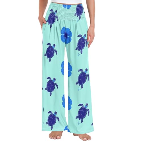 Pantalon long décontracté infroissable Turtle Aqua fluide - 2