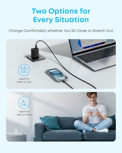 Anker USB C-kabel, 1 m oplaadkabel USB C nylon gevlochten snellaadkabel, USB naar USB C-kabel voor Samsung Galaxy S24 S23 S22 Ultra Note 20 iPhone 16 15 14 Pro Max iPad MacBook - Afbeelding 6