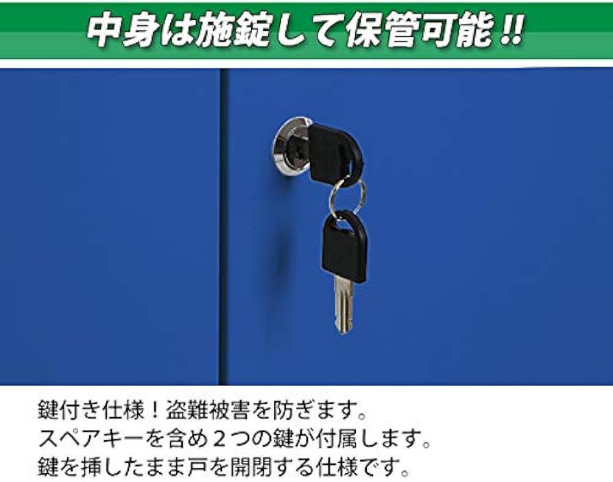 Amazon.co.jp: スチール書庫 鍵付き書庫 開き戸タイプ 鍵付き 可動棚