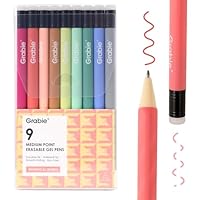 Grabie Löschbare Gelstifte, lassen Fehler verschwinden, farbige Stifte, zum Zeichnen, Schreiben, Planer, Gelstifte zum Ausmalen (9 Farben Stifte: Whimsical Whirls)