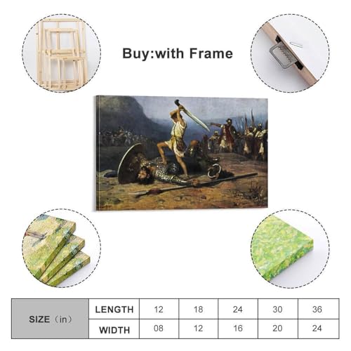 Poster de la Bible d'Anton Robert Leinweber impression d'art David Goliath - 2