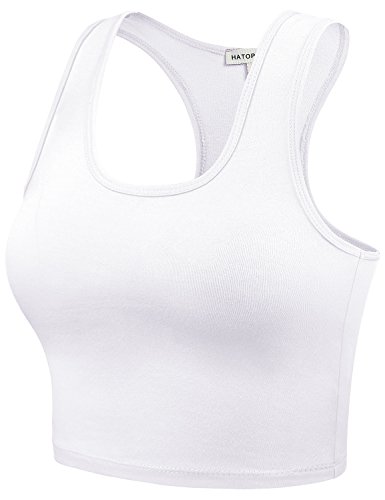 Women Sleeveless Racerback Crop Camisole Tank Tops Cotton Basic Shirts2