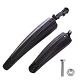 CHENJIAHAO Guardabarros MTB Guardabarros Delantero y Trasero for Bicicleta de montaña, Accesorios for Montar en Bicicleta de 20/22/24/26 Pulgadas, 2 uds. Guardabarros Bicicleta(Black)