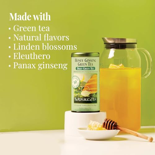 The Republic Of Tea 0742676400714 Honey Ginseng Green Tea thumb #2