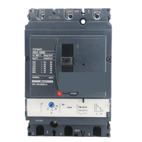 Disjoncteur NSX100N TM25D 3P 25A boîtier moulé haute performance pour réseau électrique stable