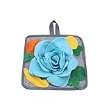 11.8''x11.8 ''Kaninchen-Schnüffelpads,Schnüffelteppich für Hunde mit rutschfeste Unterseite,Aktualisierte Schnüffelteppich ntelligenzspielzeug für Guinea Pig Kleintier Spielzeug (Blau)