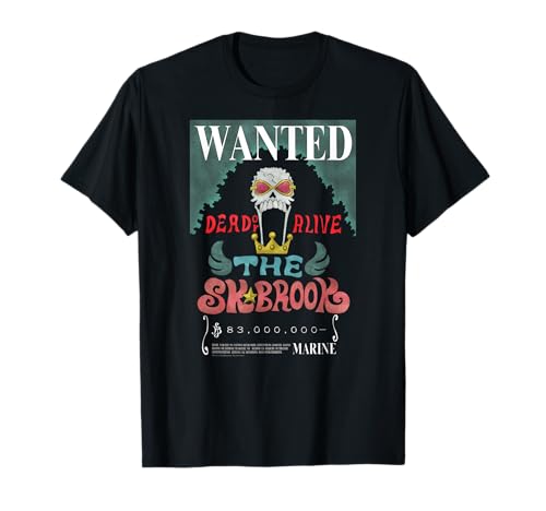 One Piece Anime Soul King Brook Wanted Poster T-Shirt