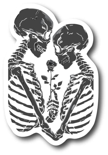 Imán decorativo de corazón Skull Love 4 pulgadas