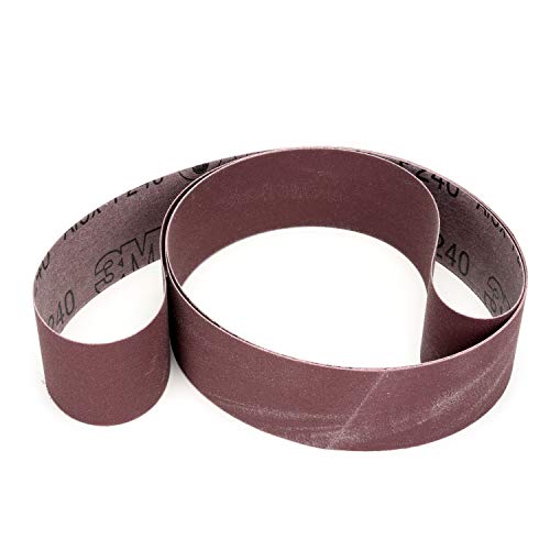 3M Cloth Belt 341D - P240 Grit Aluminum Oxide Grinding and Sanding Belt - X-Weight Backing - Deburring and Finishing - 2" x 72"