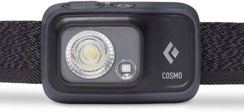 Збоку view of BLACK DIAMOND Cosmo 350 Headlamp showing adjustable tilt mechanism